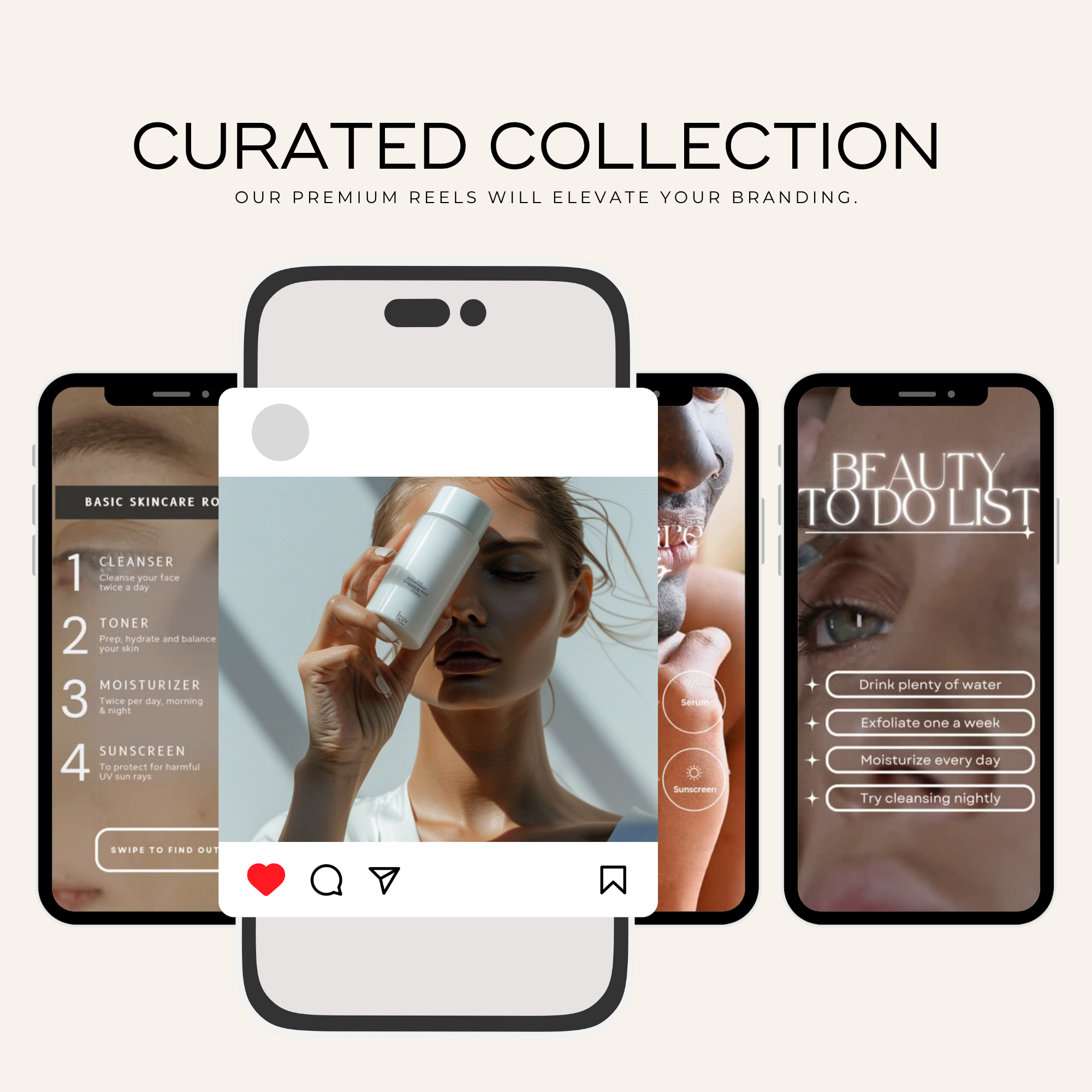 330 Skincare Reels & Stock Photos Bundle - Elevate Her Agency