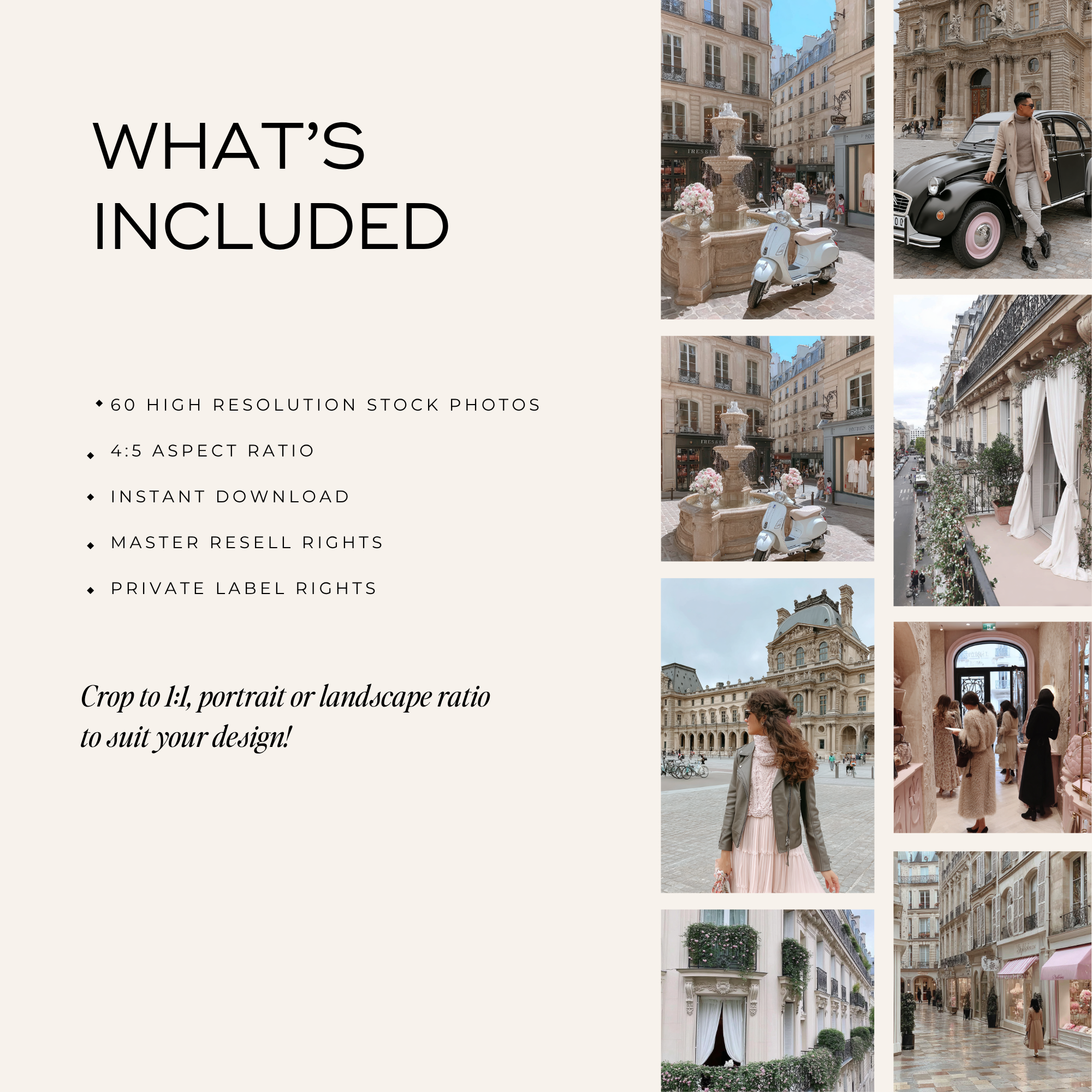 60 French Parisian Stock Photos