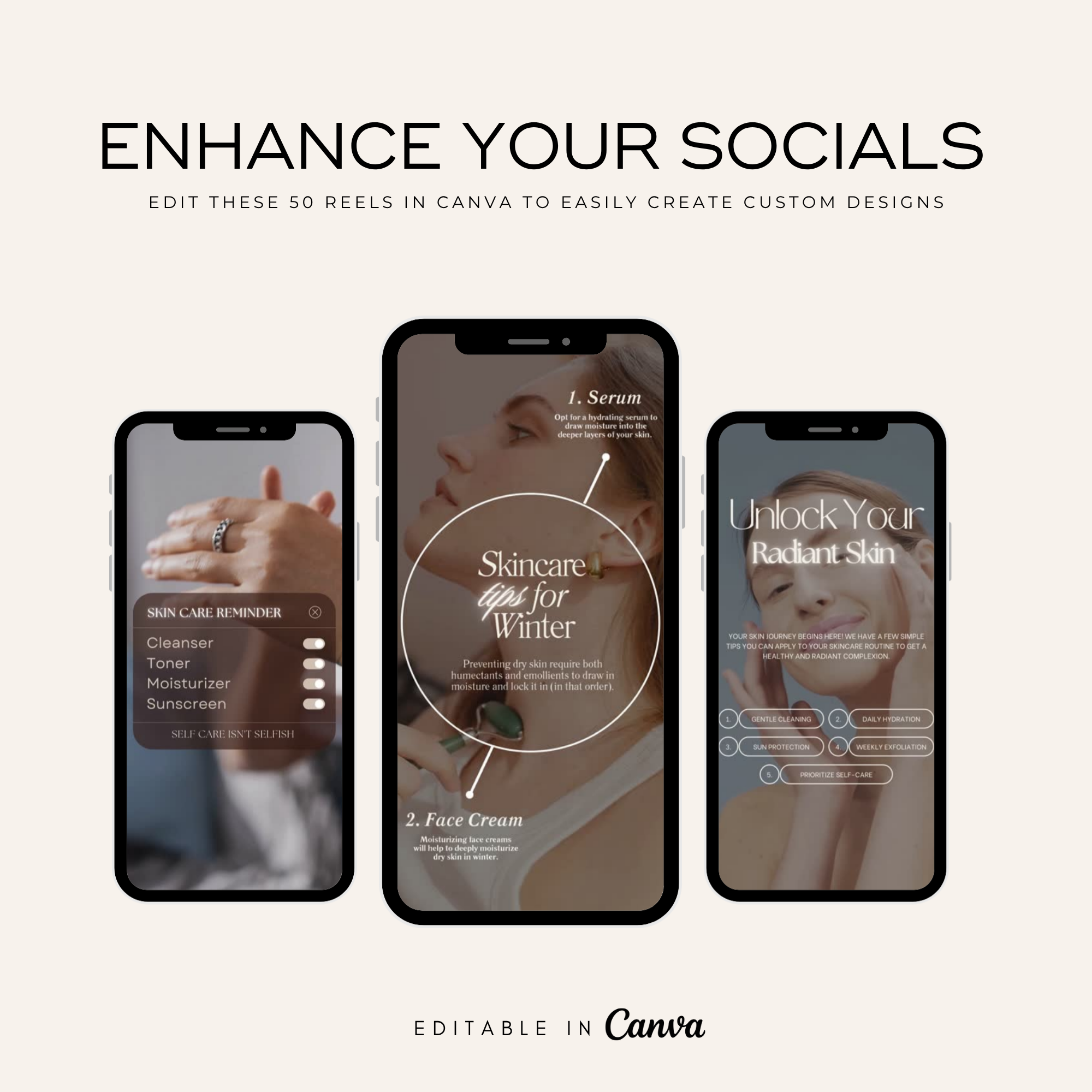 330 Skincare Reels & Stock Photos Bundle