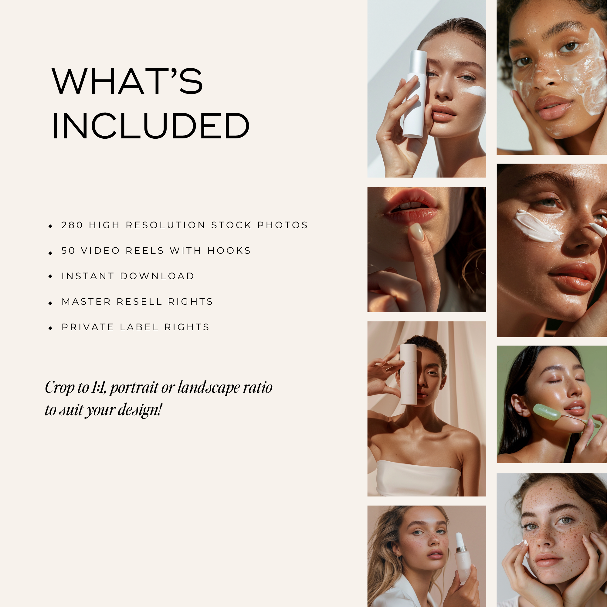 330 Skincare Reels & Stock Photos Bundle