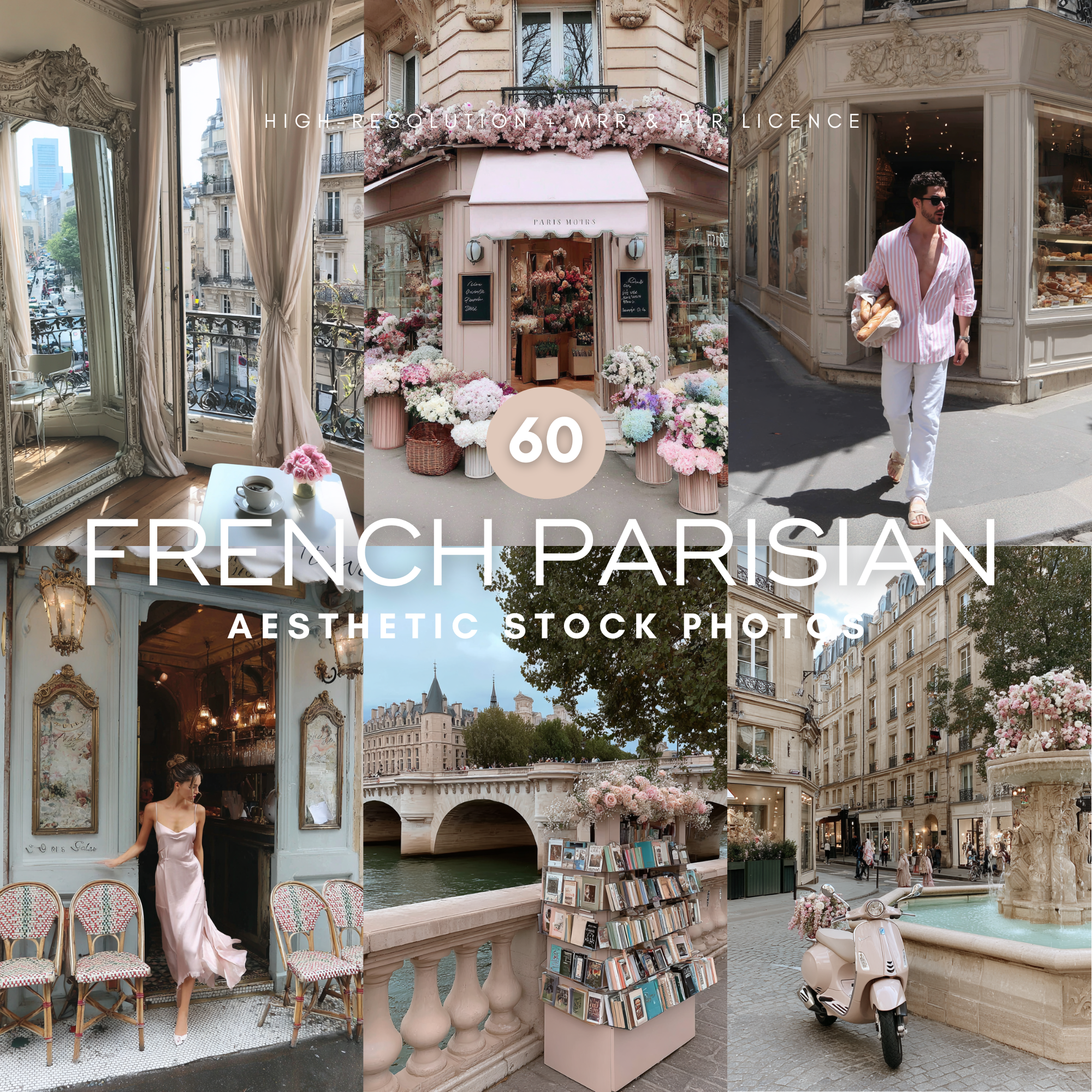 60 French Parisian Stock Photos