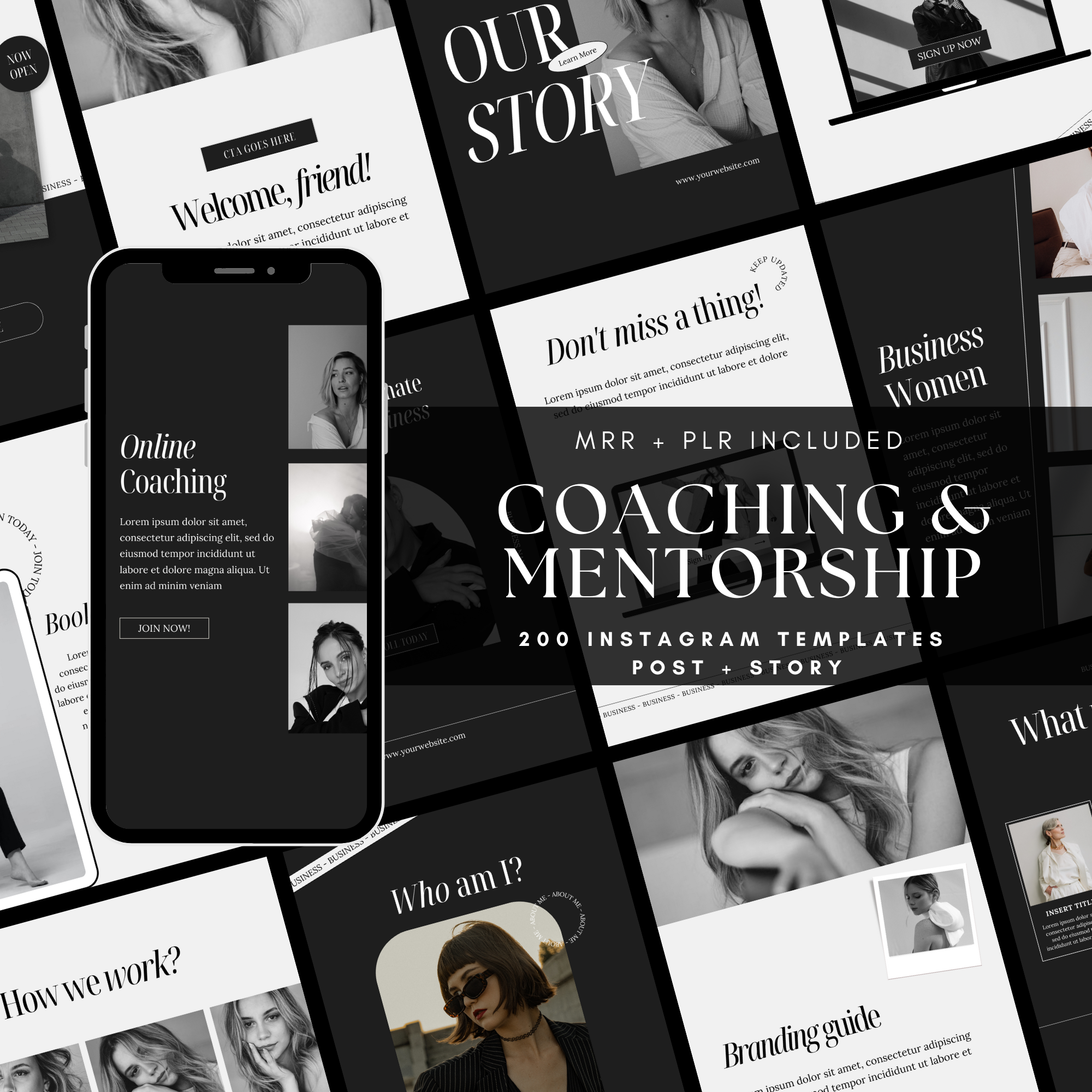 200 Coaching Instagram Templates - Elevate Her Agency