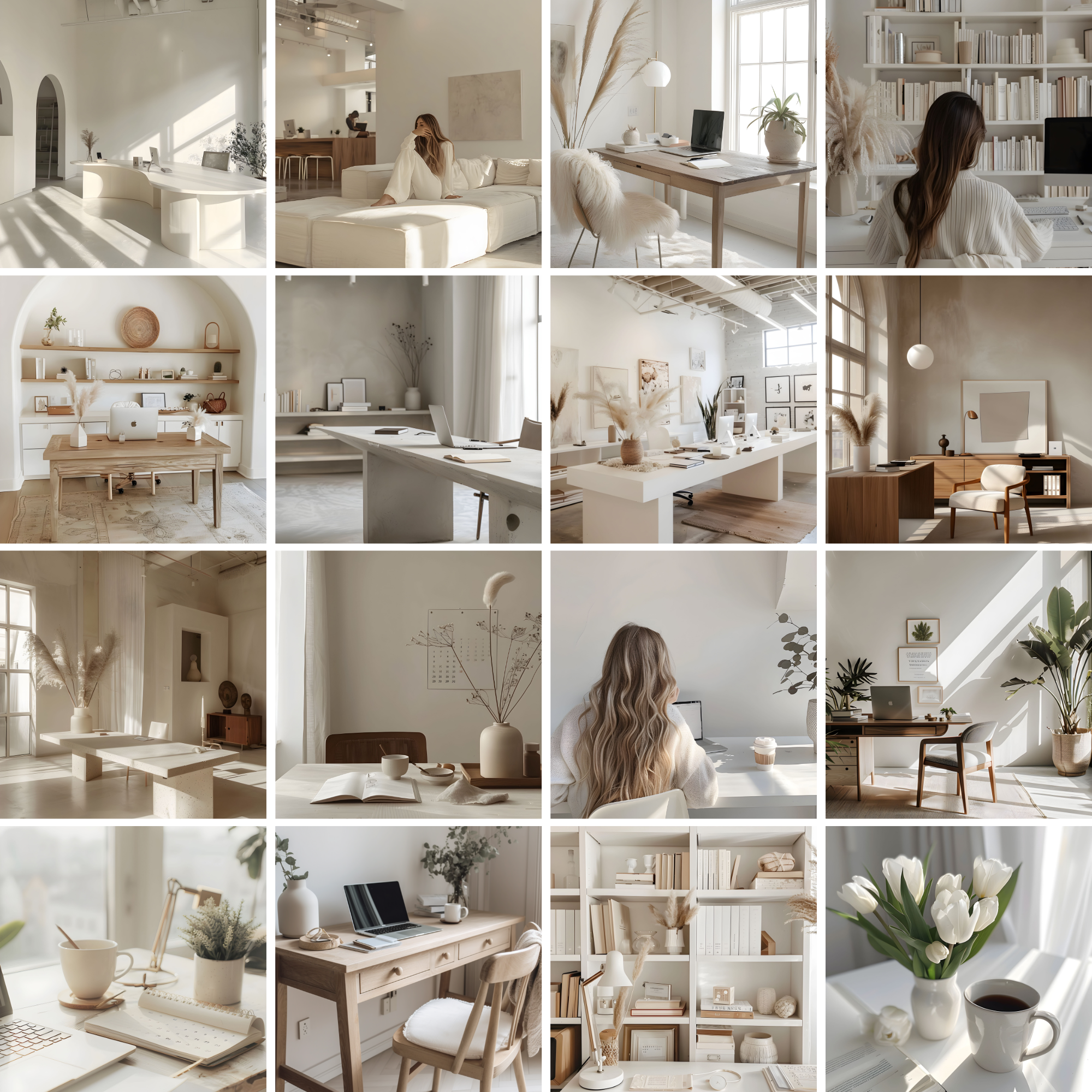 Elegant beige color palette in contemporary living room decor