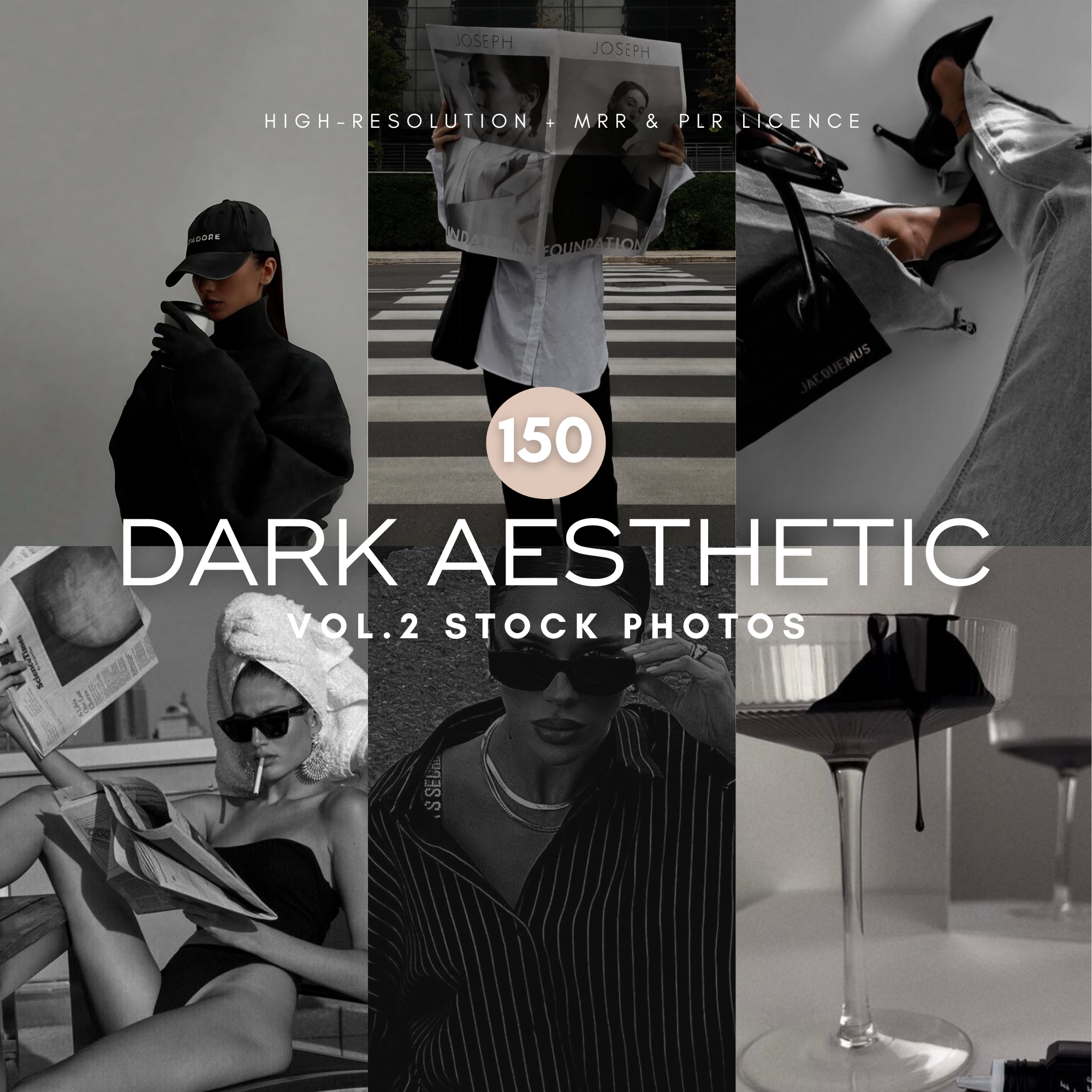 150 Dark Aesthetic Vol.2 Stock Photos
